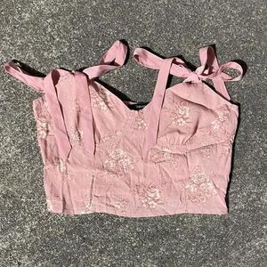 Forever 21 Women's Pink Crop-top